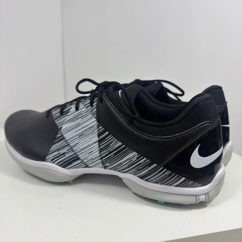 Nike Delight V Golf Shoes Womens 8.5‎ Black White Scratch Graphic 651997-001